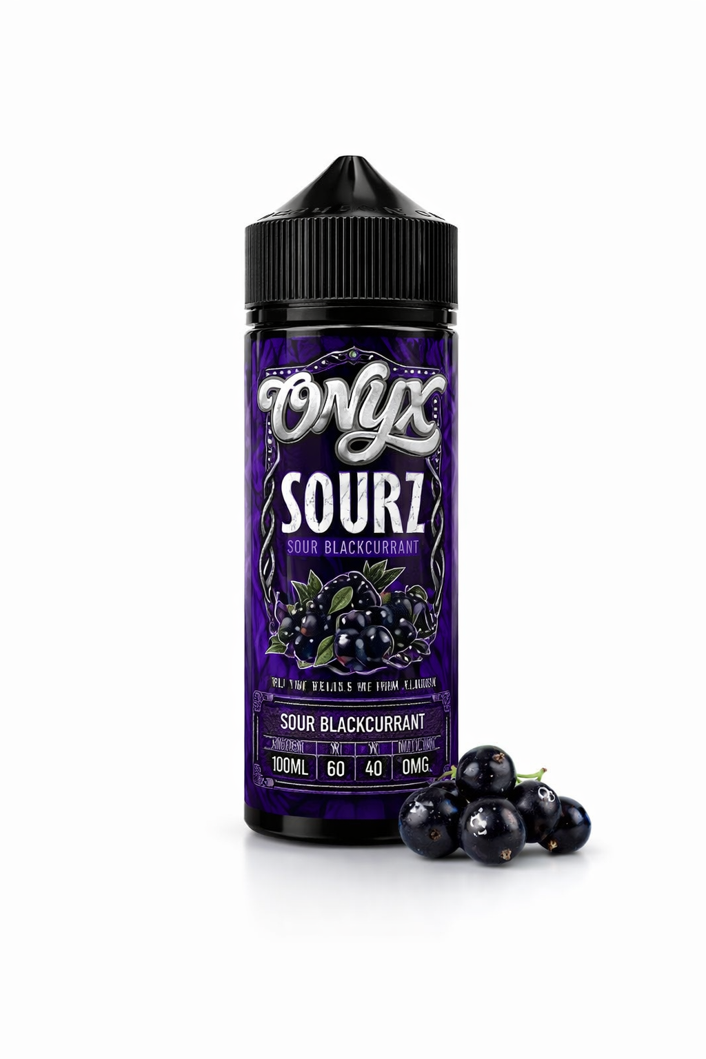 Shop Onyx Sourz Sour Blackcurrant 60/40 VG/PG shortfill e-liquid – a rich dark berry sour blend for pod kits and MTL tanks. Genuine UK stock, rewards and price match at White Vape Co.