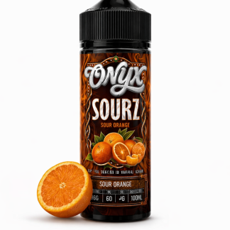 Discover Onyx Sourz Sour Orange 60/40 VG/PG shortfill e-liquid – a zingy citrus sour blend perfect for pod kits and MTL devices. Genuine UK stock, rewards and price match at White Vape Co.