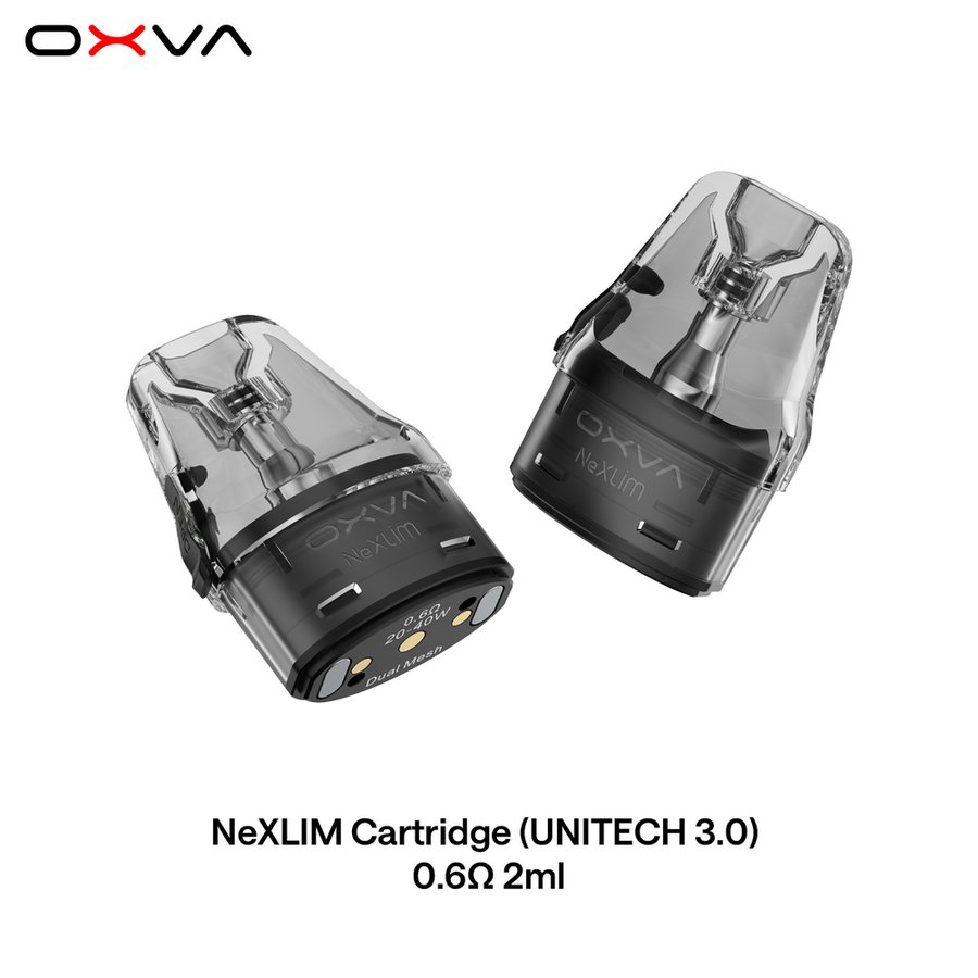 Two OXVA NeXlim Unitech 3.0 pods, 0.6 ohm