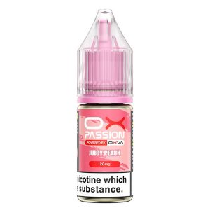 Juicy Peach Ox Passion Nic Salt E-Liquid | White Vape Co