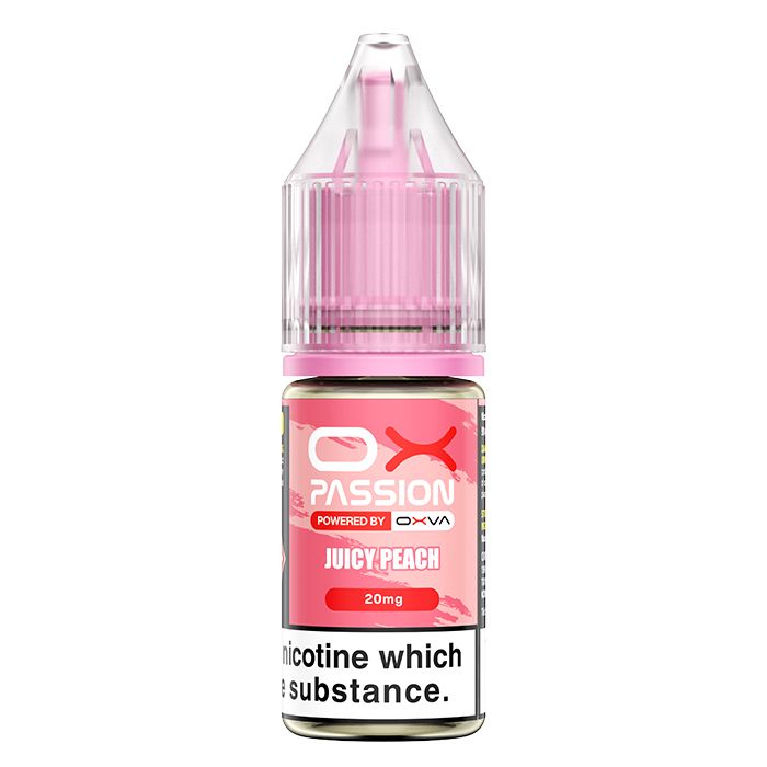 Juicy Peach Ox Passion Nic Salt E-Liquid | White Vape Co