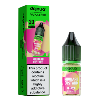 Shop Rhubarb Custard DOJOLIQ Nic Salts by Vaporesso at White Vape Co. Tangy rhubarb balanced with creamy custard. Available in 10mg & 20mg. Buy today!