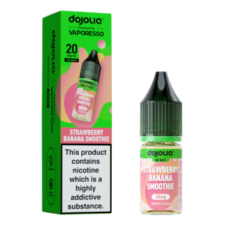 Shop Strawberry Banana Smoothie DOJOLIQ Nic Salts by Vaporesso at White Vape Co. Creamy strawberry and banana blend. Available in 10mg & 20mg. Buy today!