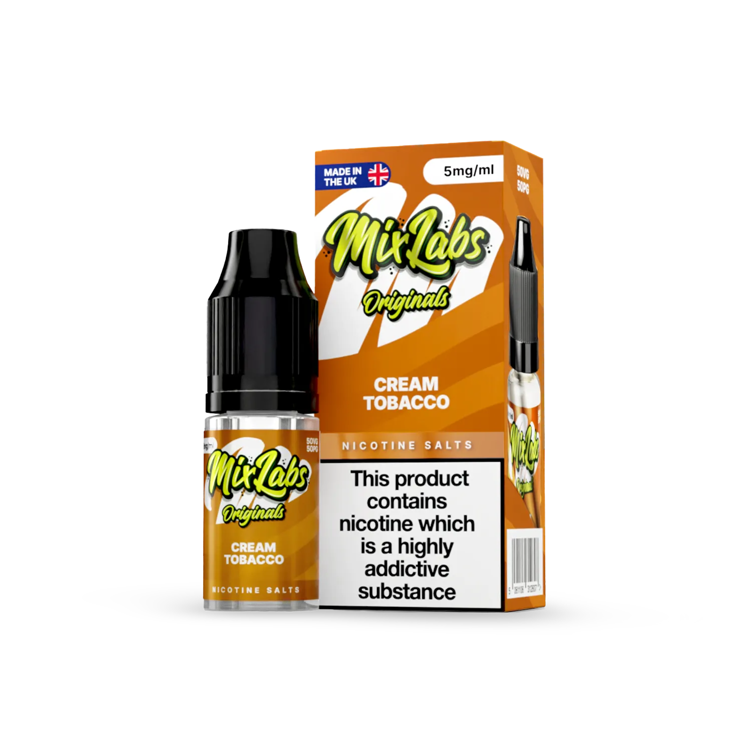 Cream Tobacco Mix Labs Nic Salts 5mg