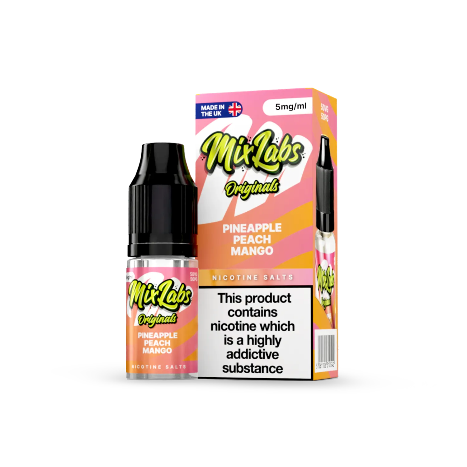 Pineapple Peach Mango Mix Labs Nic Salts 5mg