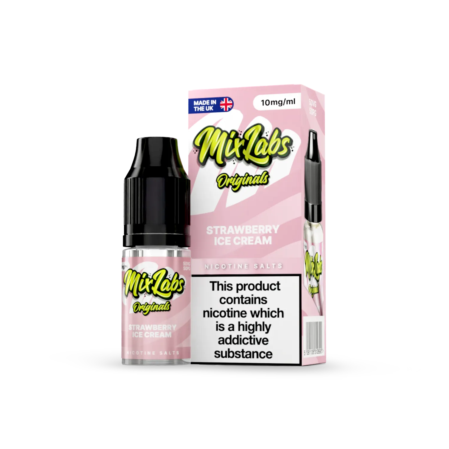 Strawberry ice Cream Mix Labs Nic Salts 10mg