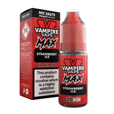 Strawberry Ice Vampire Vape MAX Nic Salt | Sweet Strawberry & Cool Ice Blend