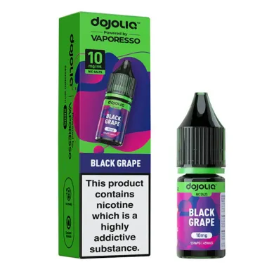 Black Grape DOJOLIQ Nic Salts by Vaporesso delivers a deep, sweet and juicy grape flavour designed for pod kits. Explore the full DOJOLIQ nic salt range at White Vape Co.