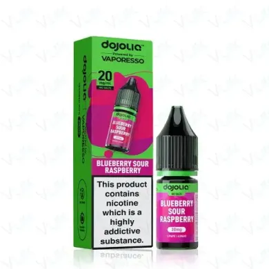 Blueberry Sour Raspberry DOJOLIQ Nic Salts by Vaporesso blends sweet blueberry with tangy sour raspberry for a bold berry vape. Explore the full DOJOLIQ nic salt range at White Vape Co.