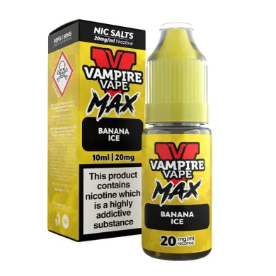 Vampire Vape MAX Banana Ice Nic Salt | Smooth Creamy Banana with Icy Finish