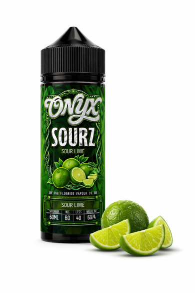 Onyx Sourz Sour Lime 60/40 VG/PG Shortfill E-Liquid | White Vape Co